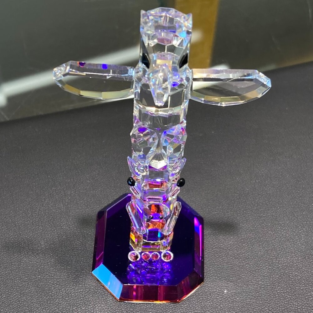 Totem Pole Crystal Figurine